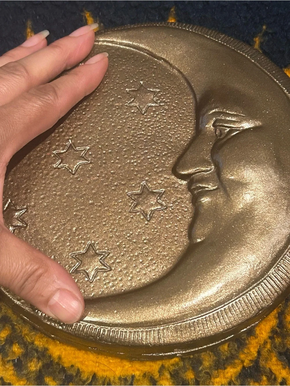Vintage 90s Celestial Moon Gold Gallery Wall Decor Whimsigoth Witchy HTF 7”